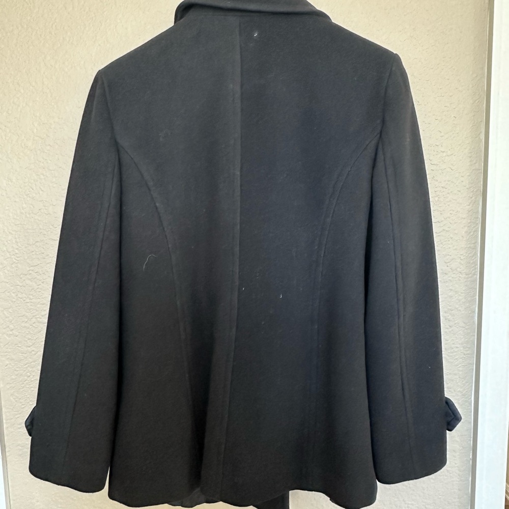 Anne Klein Women's Black Peacoat - Picture 2 of 2